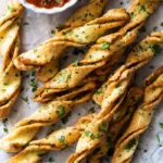 Garlic Keto Breadsticks (Or Twists!)