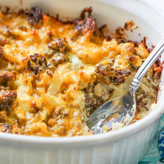 Keto Beef and Cauliflower Casserole