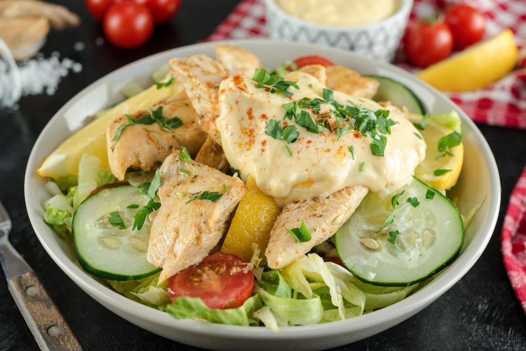 Keto-friendly Chicken Gyro Salad