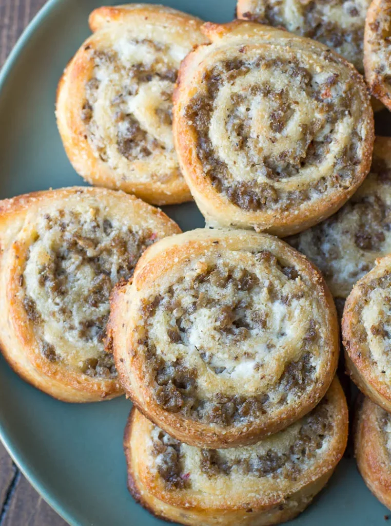 Keto Sausage Cream Cheese Pinwheels
