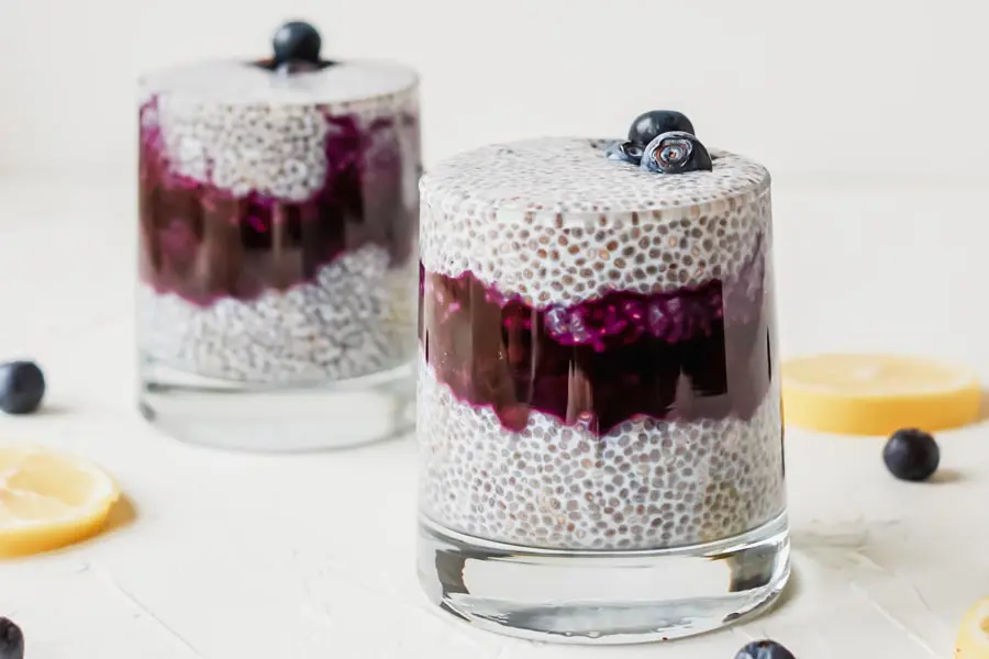 Keto Lemon Blueberry Chia Pudding