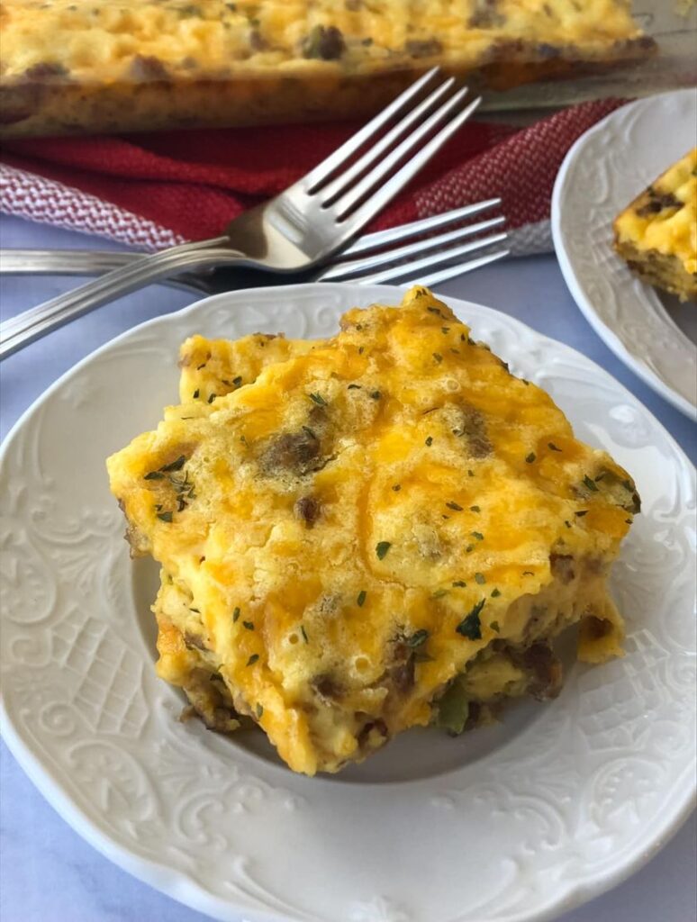 Keto Sausage & Egg Casserole Omelet
