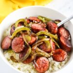 Keto Sausage with Peppers & Onions Skillet