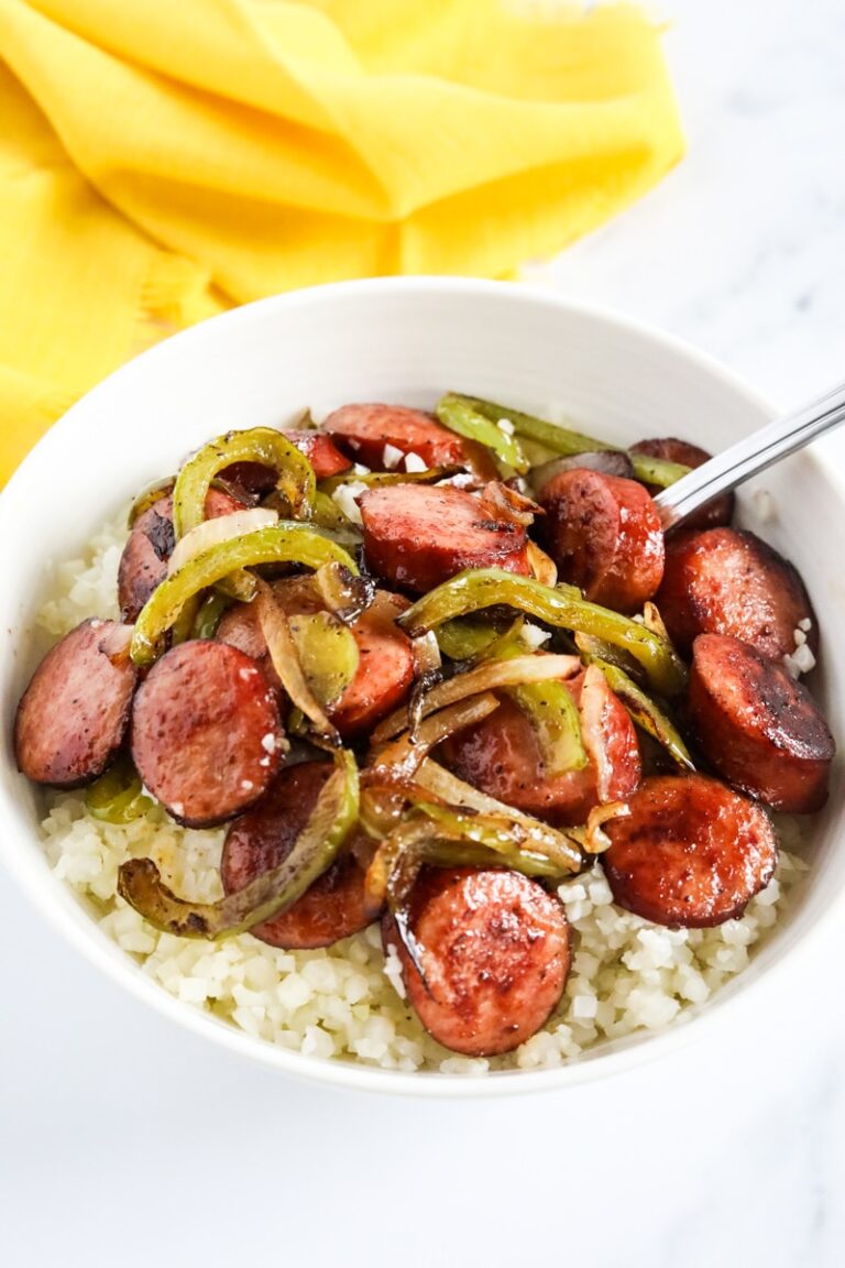 Keto Sausage with Peppers & Onions Skillet – Keto 123