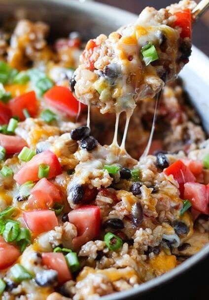 Keto and Low-Carb One-Pot Chicken Burrito Bowls