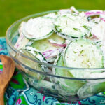 Keto creamy cucumber salad