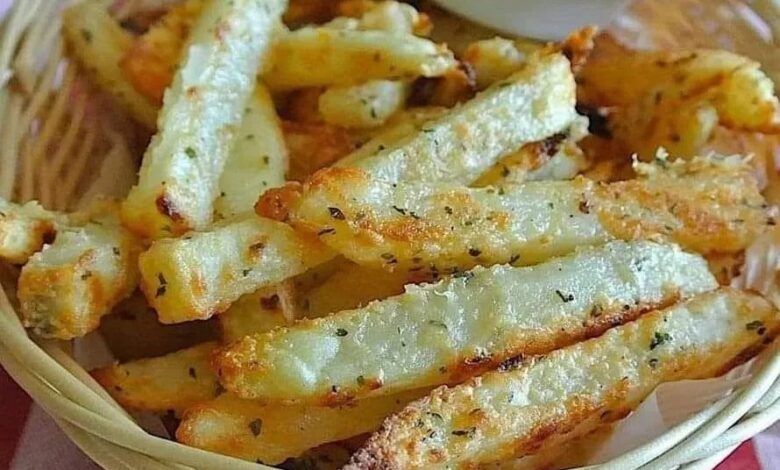 Air Fryer Garlic Parmesan Keto Fries Recipe