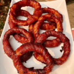 Keto Sweet Spicy Bacon Wrapped Onion Rings