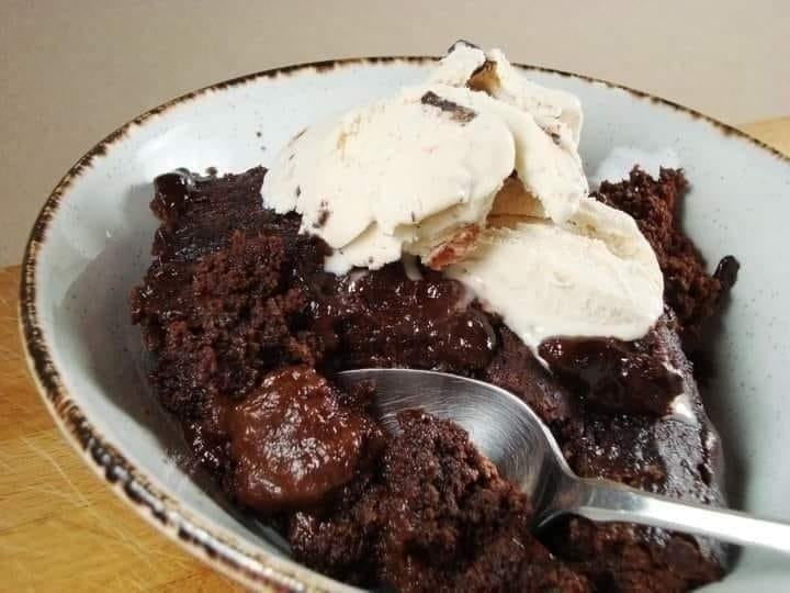 KETO CHOCOLATE PUDDING POKE CAKE