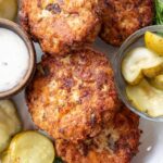 Keto Dill Pickle Chicken Fritters