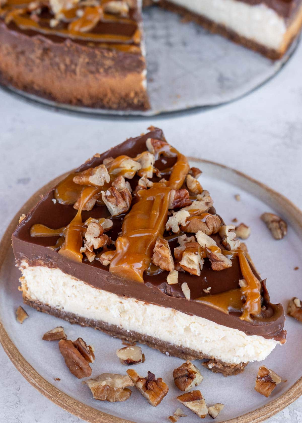 Keto Turtle Cheesecake