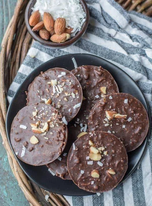 No Bake Almond Butter Cookies (keto + low carb)