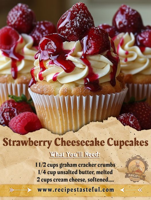 Keto Strawberry Cheesecake Cupcakes