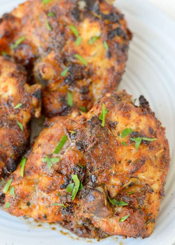 Keto Cajun Air Fryer Chicken Thighs