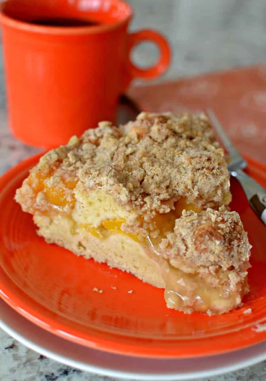 KETO PEACH COFFEE CAKE