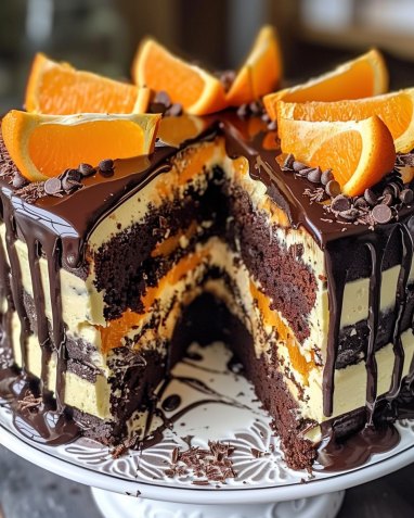 Keto Chocolate Orange Cheesecake Layer Cake
