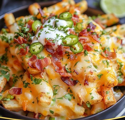 Keto Bacon Cheese Fries