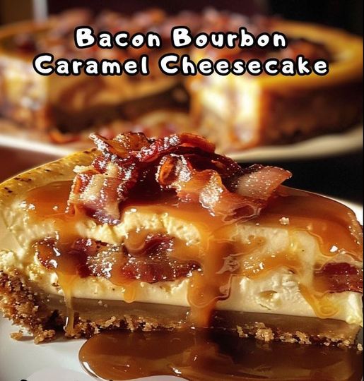 Keto Bacon Bourbon Caramel Cheesecake