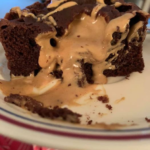 KETO CHOCOLATE MUG CAKE WITH PEANUT BUTTER