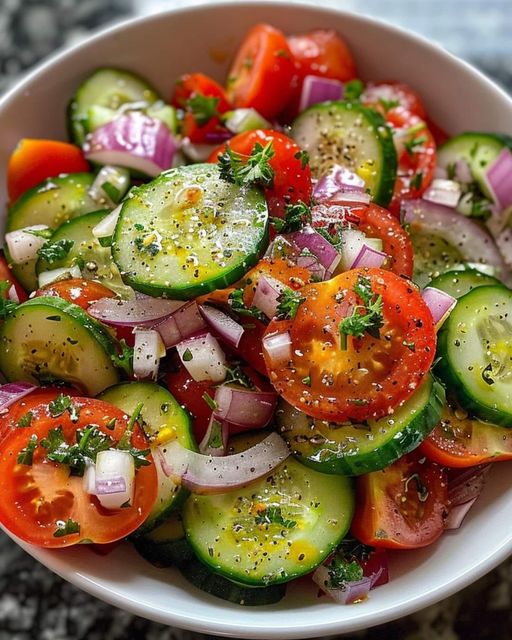 Greek Cucumber and Tomato Salad