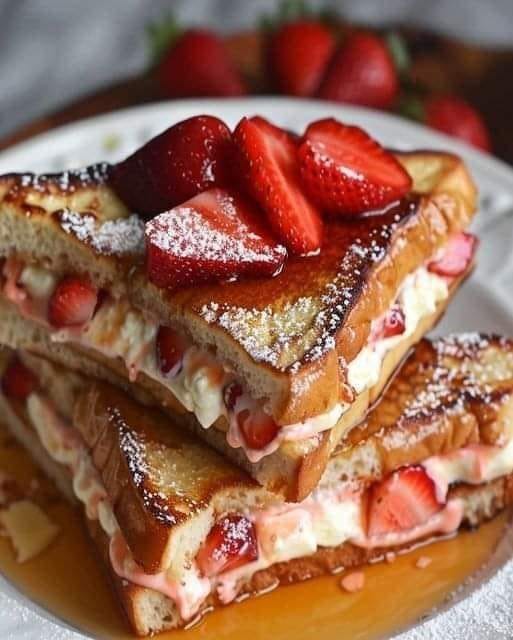 Strawberry Cheesecake Stuffed French Toast