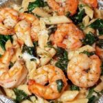 Cheese Shrimp Zucchini Noodles & Spinach