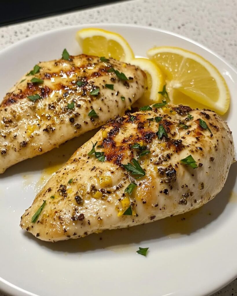 Air Fryer Lemon Garlic Chicken Recipe