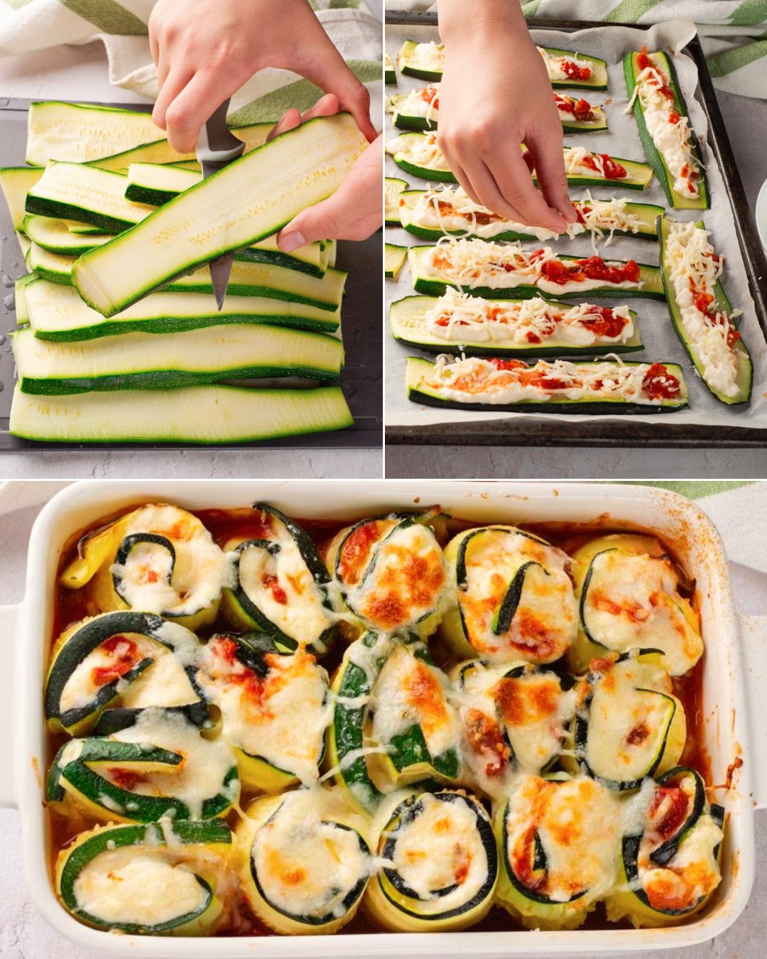 Low-Carb Zucchini Lasagna Roll-Ups
