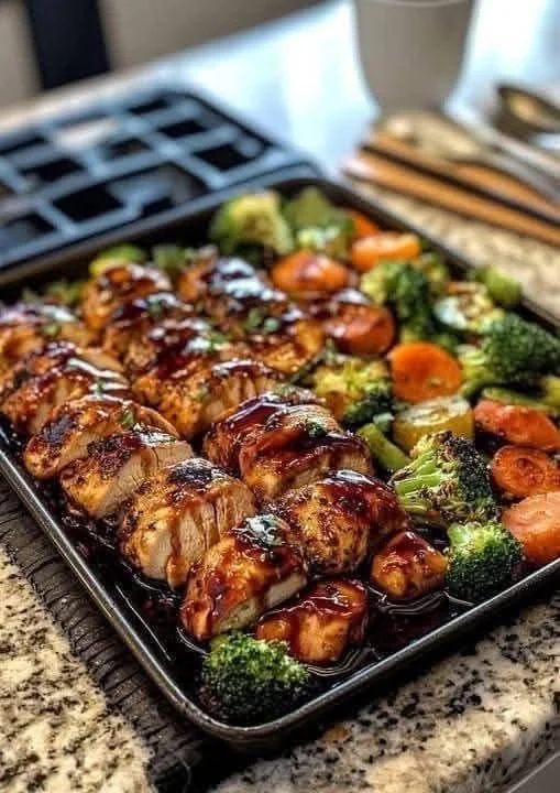 Low-carb Teriyaki Chicken & Veggies One Pan Meal