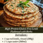 High-Protein Gluten-Free Lentil Flatbread with Herbs