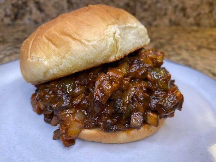 Homemade Portobello Mushroom Sloppy Joe