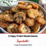 Air Fryer Crispy Fried Mushrooms with Cool Ranch Dip