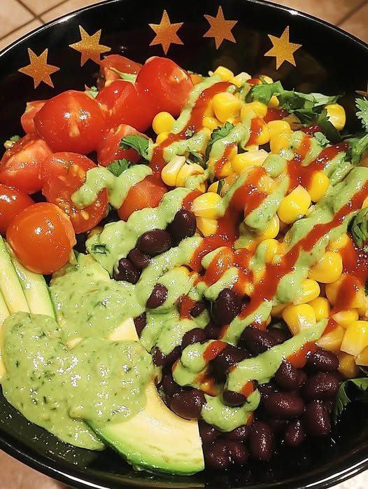 Vegan Burrito Bowl with Cilantro Lime Crema