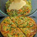 Zucchini & Carrot Crust-less Veggie Pizza