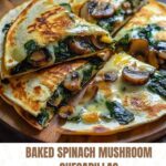 Baked Spinach Mushroom Quesadillas
