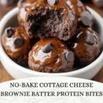 No-Bake Cottage Cheese Brownie Batter Protein Bites