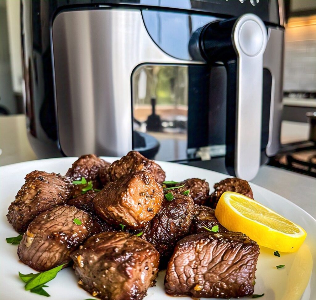 Air Fryer Garlic Butter Steak Bites
