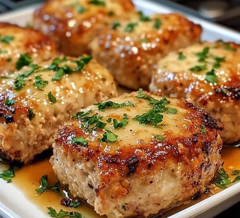 Garlic Parmesan Chicken Meatloaves