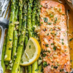 Garlic Butter Salmon and Asparagus