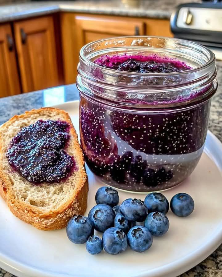 Vegan Healthy Homemade Blueberry Chia Seed Jam