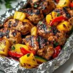 Grilled Pineapple Chicken with Veggies