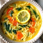 Vegan Lemon Orzo Soup
